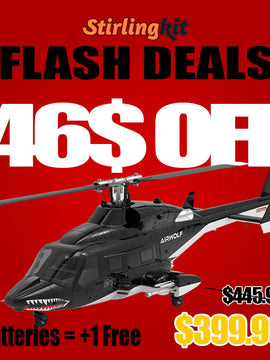 WOLFBUSH AW-911 Airwolf 1/34 Scale RC Helicopter Smart GPS 2.4G 9CH 6G/3D Stunt RC Airplane
