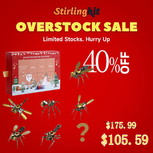 Exquisite Mechanical Insect Assembly Model Week Series Christmas Gift Set - stirlingkit