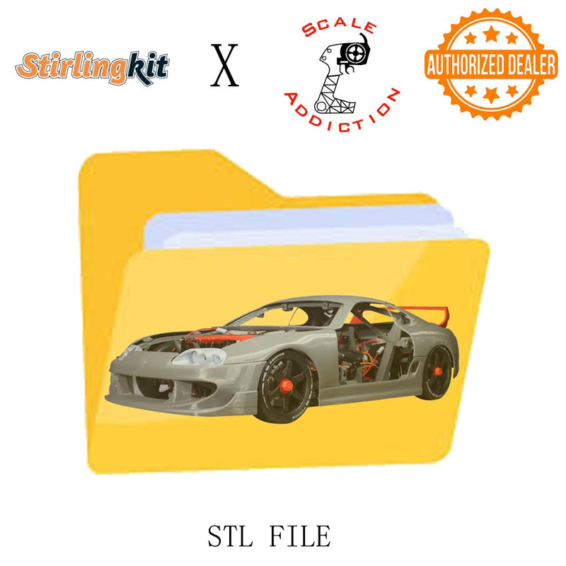 8th Scale Supra RC Sports Car for TOYAN FS-L400 Inline 4 Cylinder Engine Model Project Officially Authorized by Scale Addiction - stirlingkit