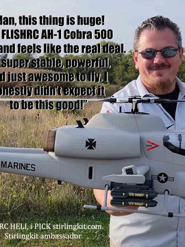 FLISHRC FL500 AH-1 Cobra 500-Class Large Scale GPS RC Helicopter Model with L7 Flight Controller 2.4G 6CH RTF
