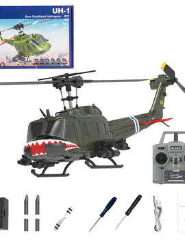 RC ERA C032 UH-1 Huey RTF 2.4G 6CH Flybarless 1/48 RC Helicopter Model for Beginner