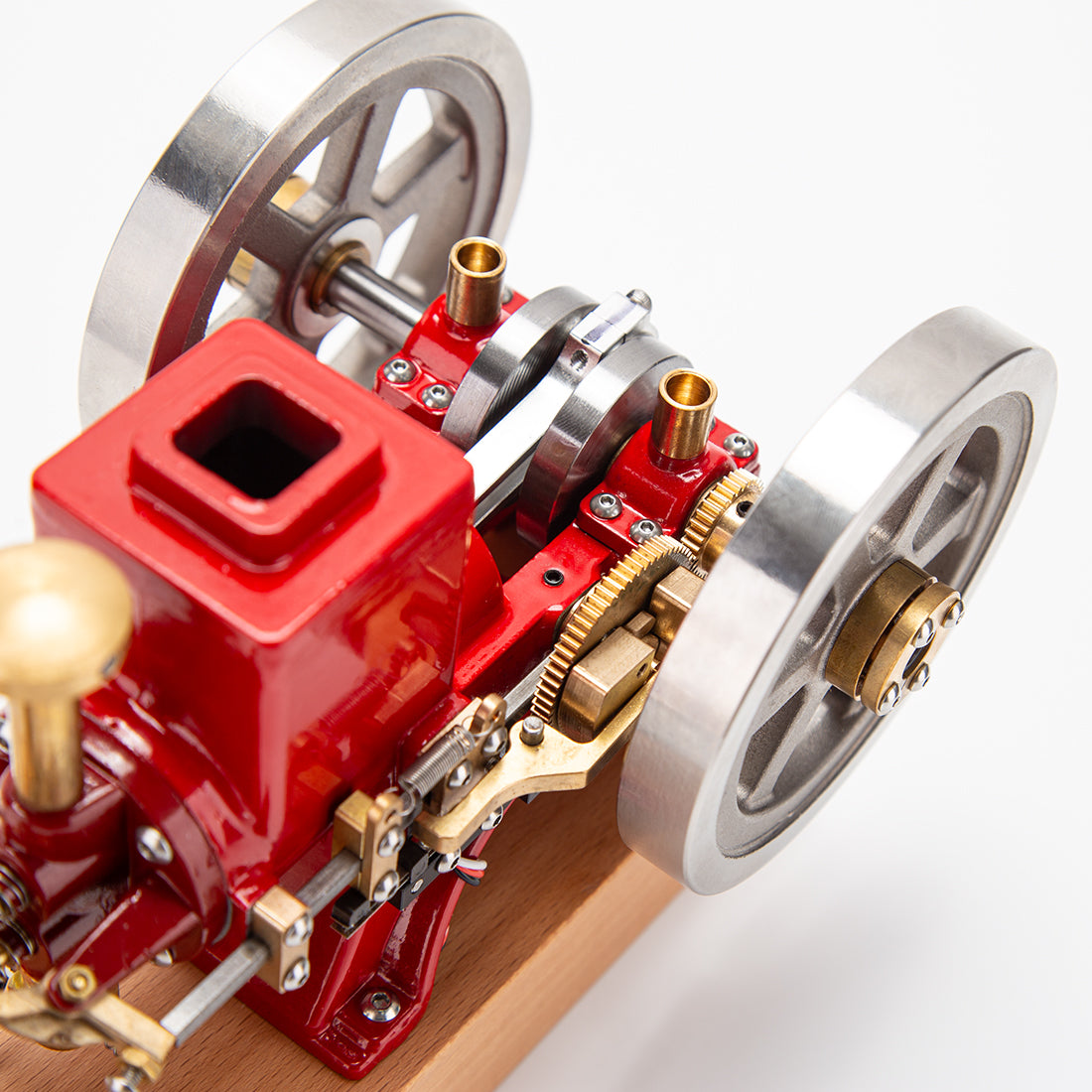 ENJOMOR 6cc Antique Red Hit and Miss Gas Engine Working Model - stirlingkit