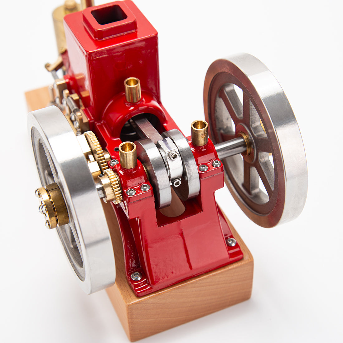 ENJOMOR 6cc Antique Red Hit and Miss Gas Engine Working Model - stirlingkit