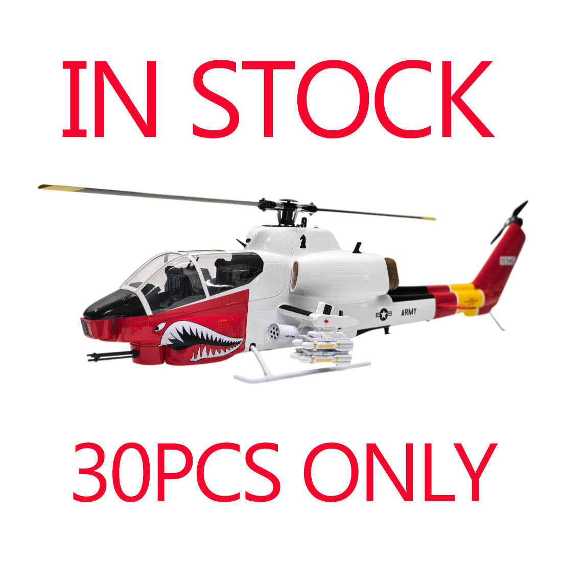 FLISHRC FL500 AH-1 Cobra 500-Class Large Scale GPS RC Helicopter Model with L7 Flight Controller 2.4G 6CH RTF