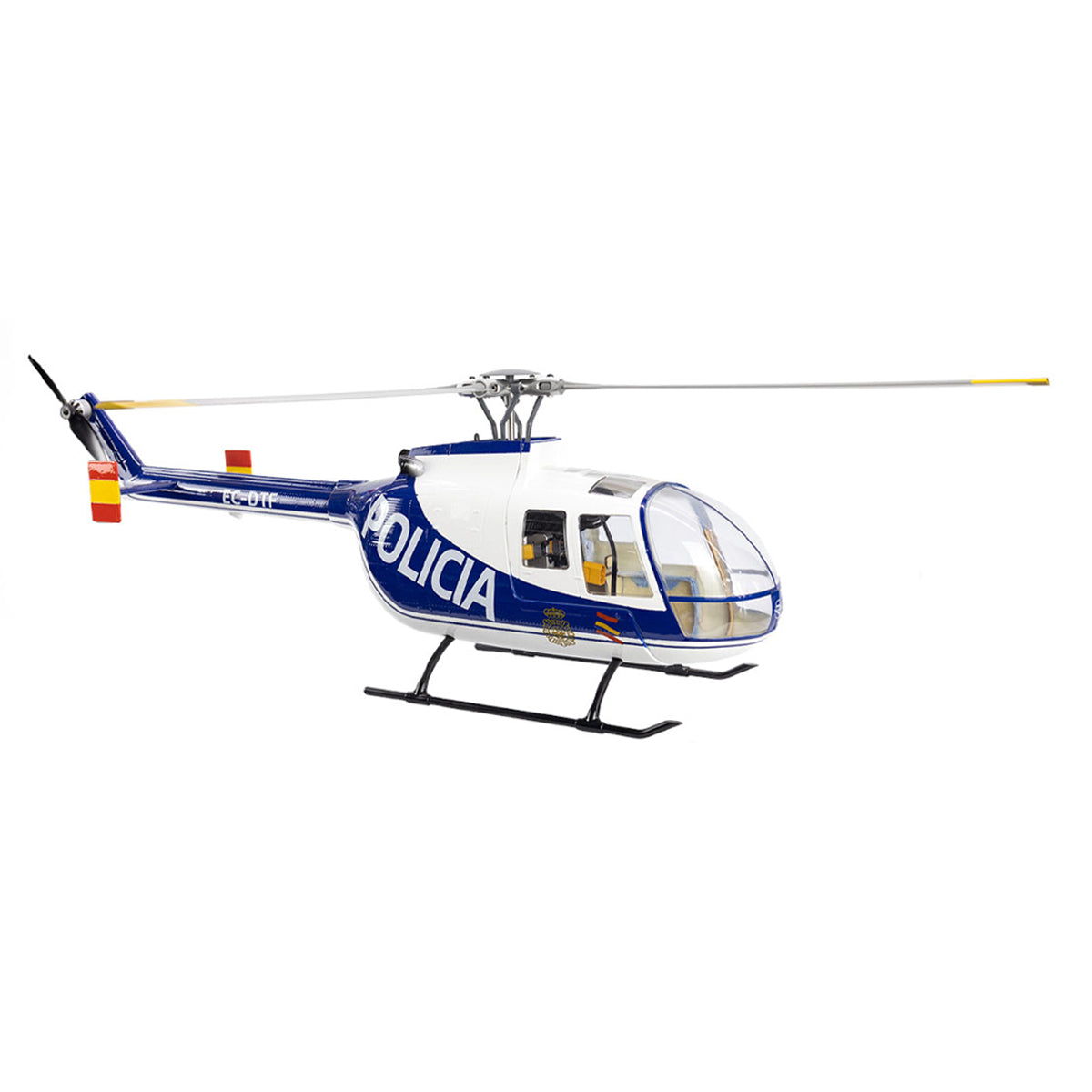 FLYWING BO105 470 Size Scale GPS Heli Drone 2.4G 6CH Big Military RC Helicopter With H1 Flight Controller - stirlingkit