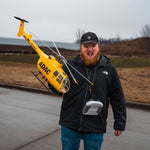 FLYWING BO105 470 Size Scale GPS Heli Drone 2.4G 6CH Big Military RC Helicopter With H1 Flight Controller - stirlingkit