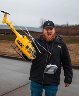 FLYWING BO105 470 Size Scale GPS Heli Drone 2.4G 6CH Big Military RC Helicopter With H1 Flight Controller