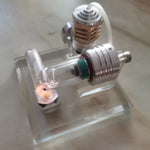 Adjustable Speed Stirling Engine Model Toy with Vertical Flywheel Science Experiment - stirlingkit