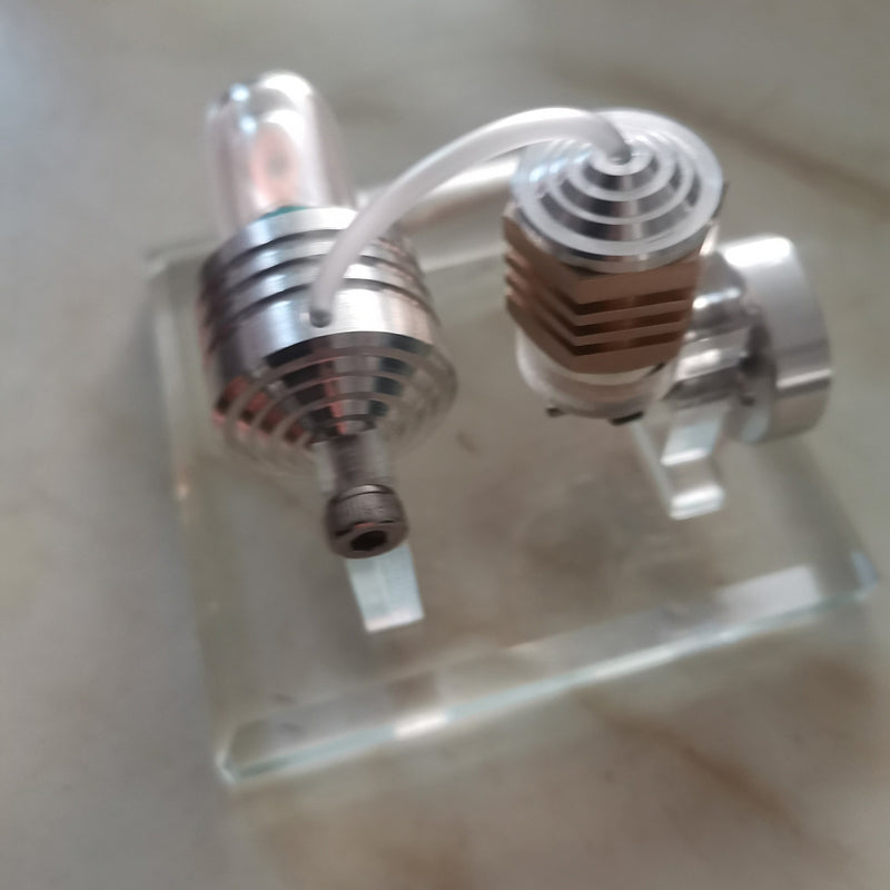 Adjustable Speed Stirling Engine Model Toy with Vertical Flywheel Science Experiment - stirlingkit