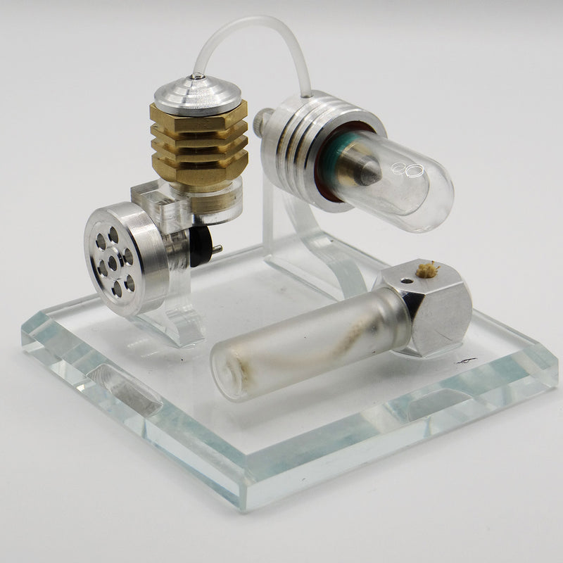 Adjustable Speed Stirling Engine Model Toy with Vertical Flywheel Science Experiment - stirlingkit