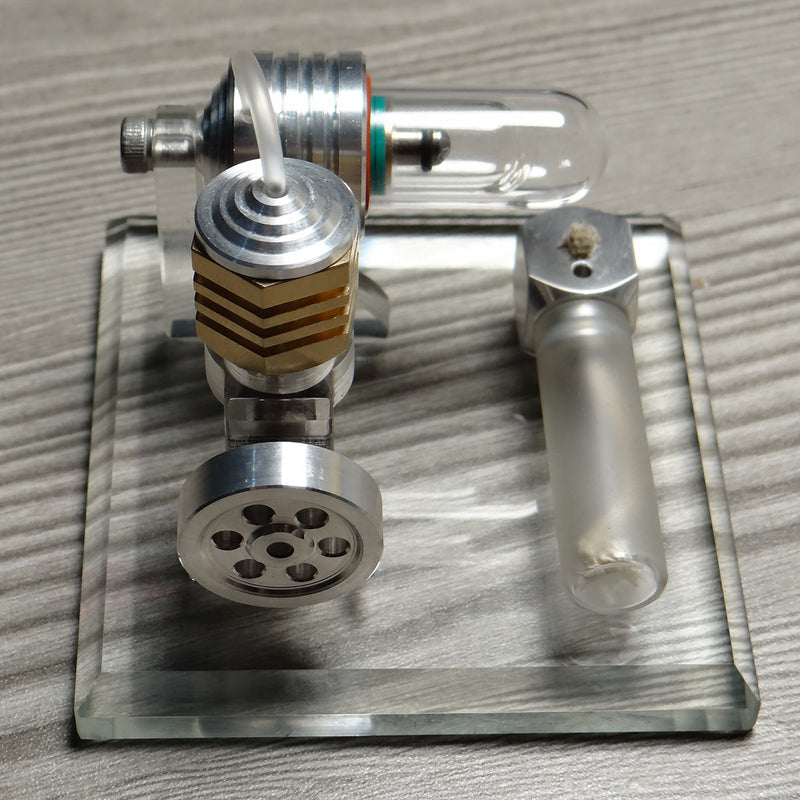 Adjustable Speed Stirling Engine Model Toy with Vertical Flywheel Science Experiment - stirlingkit