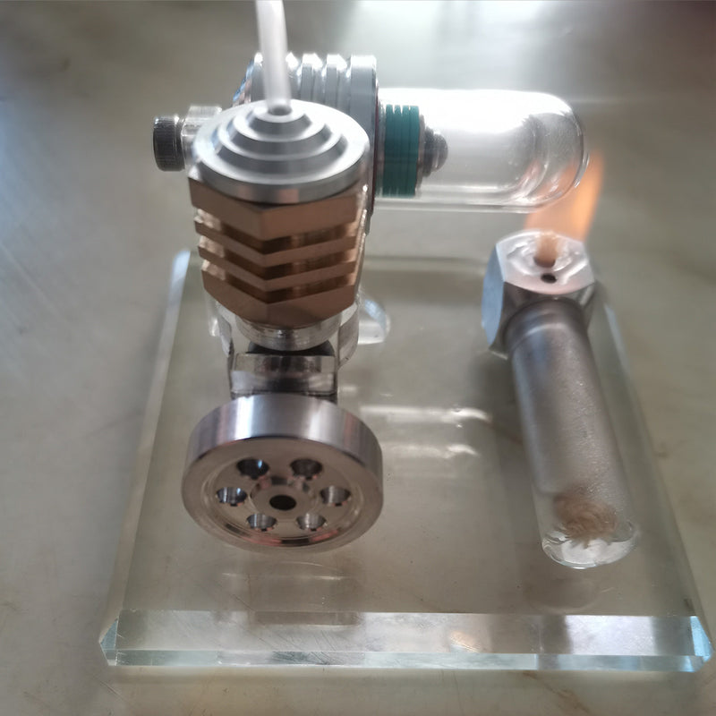 Adjustable Speed Stirling Engine Model Toy with Vertical Flywheel Science Experiment - stirlingkit