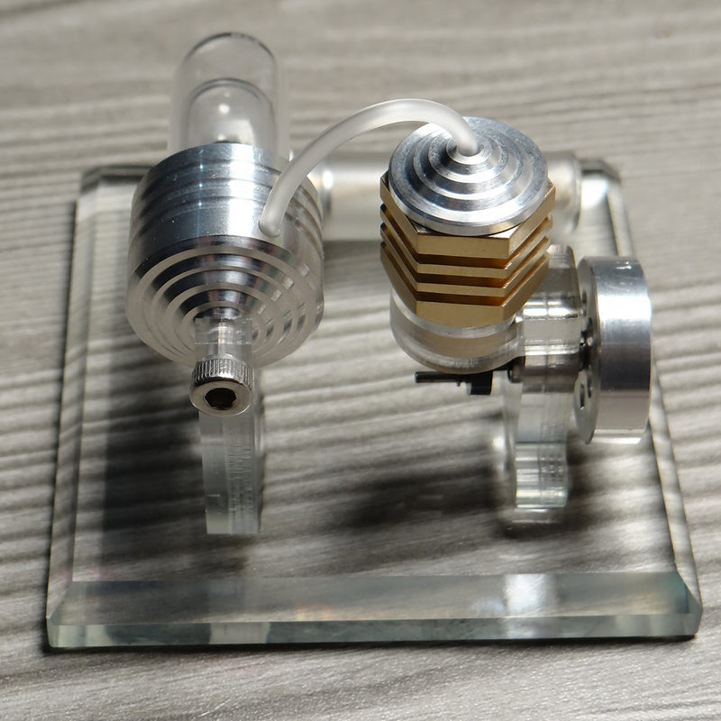 Adjustable Speed Stirling Engine Model Toy with Vertical Flywheel Science Experiment - stirlingkit