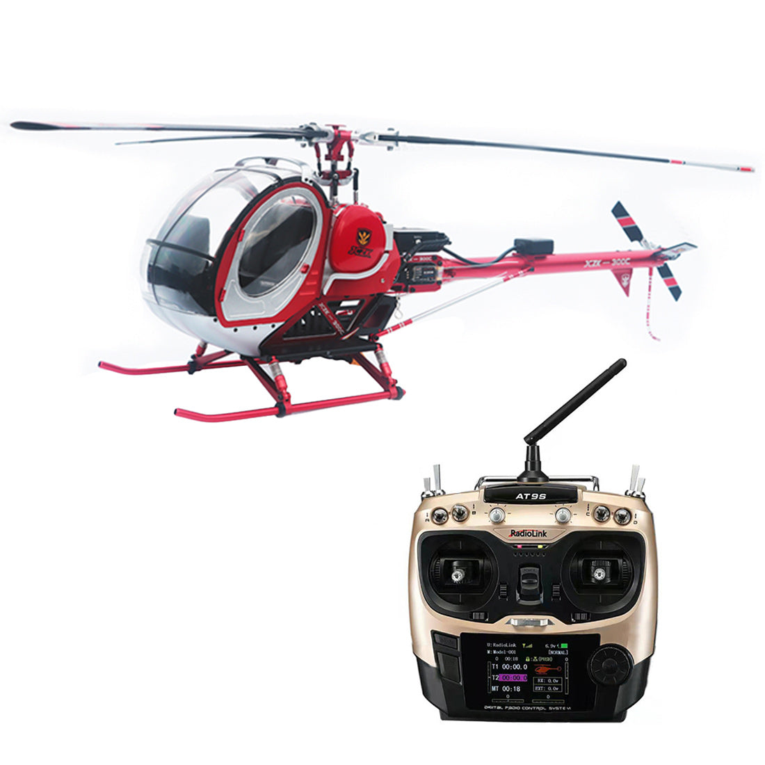 JCZK 300C PRO 12CH Super Simulation Smart RC Helicopter RTF With GPS One-key Return Hover H1 Flight Control Flybarless - stirlingkit