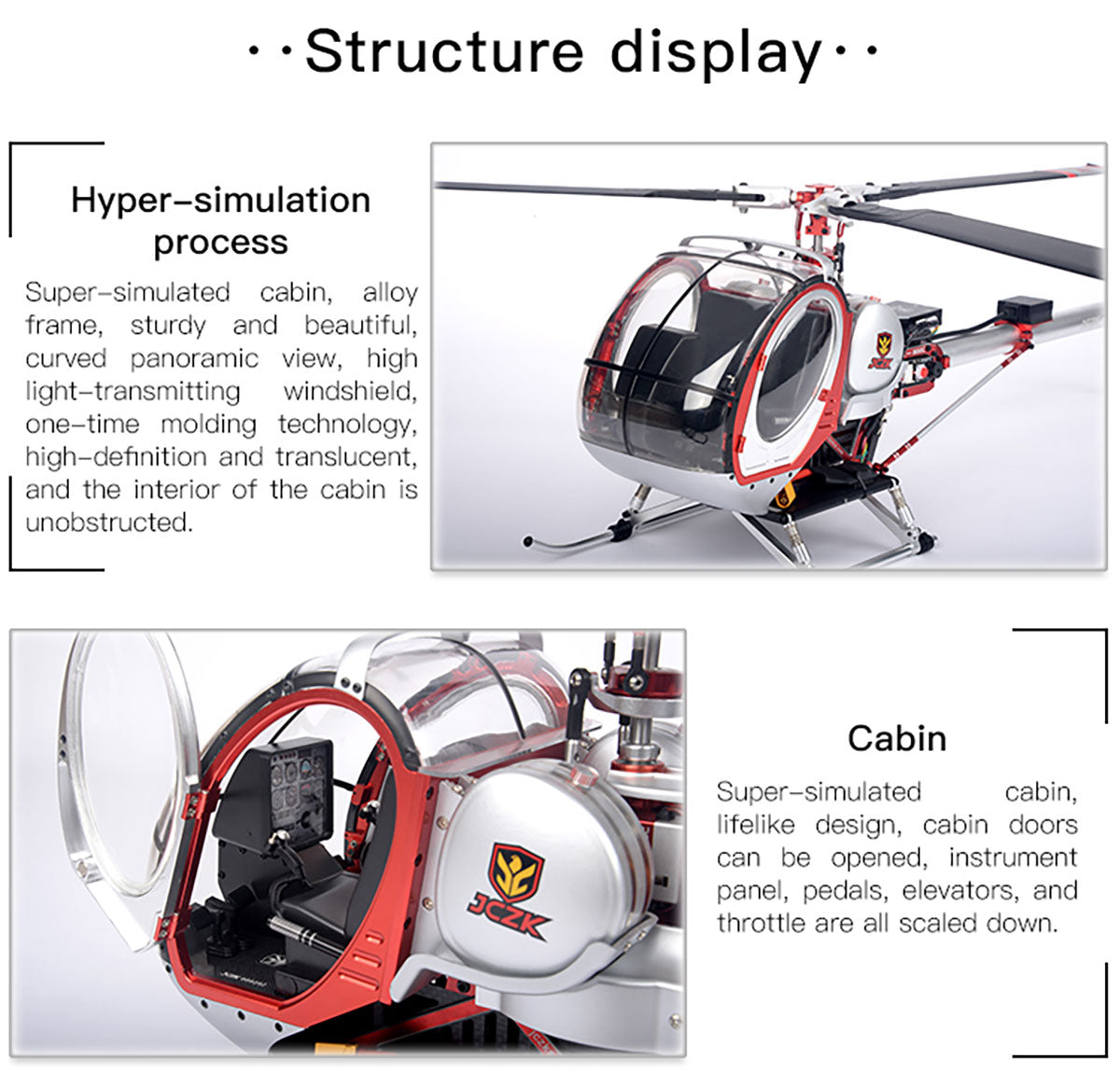 JCZK 300C PRO 12CH Super Simulation Smart RC Helicopter RTF With GPS One-key Return Hover H1 Flight Control Flybarless - stirlingkit