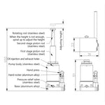 JDM-163 Metal Hydraulic Jack Model Vertical Jack Accessory for 1/10 RC Cars - stirlingkit