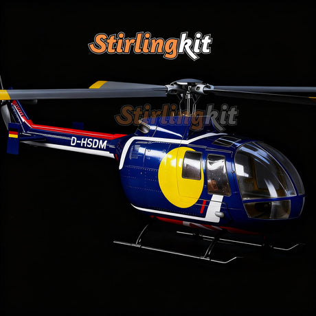 FLYWING BO105 470 Size Scale GPS Heli Drone 2.4G 6CH Big Military RC Helicopter With H1 Flight Controller - stirlingkit