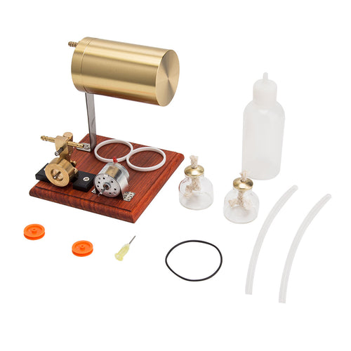 Miniature WigWag Oscillating Steam Engine Generator Model Set - stirlingkit