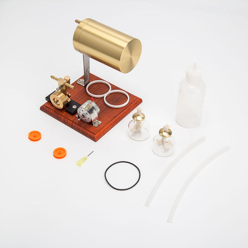 Miniature WigWag Oscillating Steam Engine Generator Model Set - stirlingkit