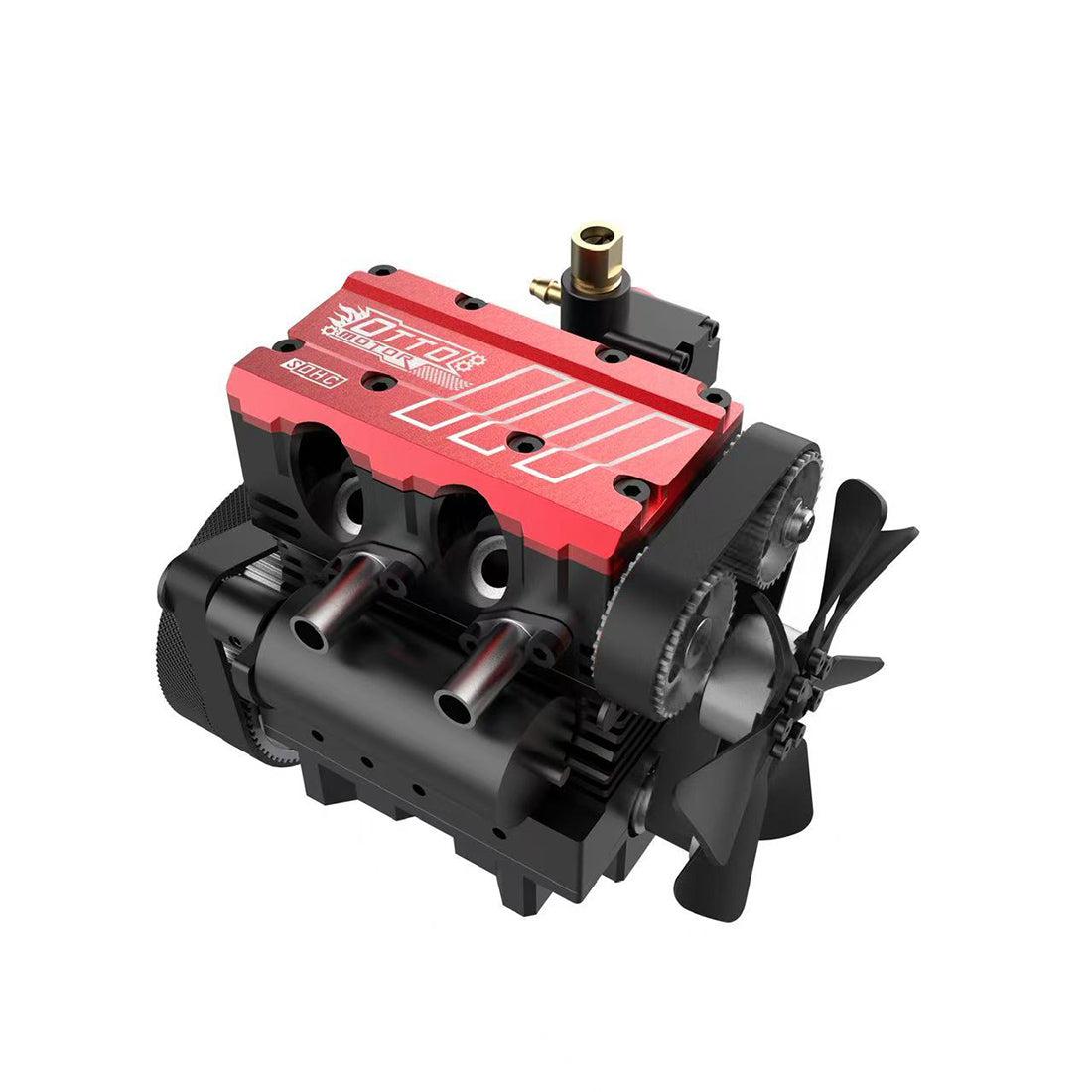 SEMTO ENGINE ST-NF2 DIY Build a Nitro 4 Stroke 2 Cylinder Engine Kit That Runs- FS-L200AC