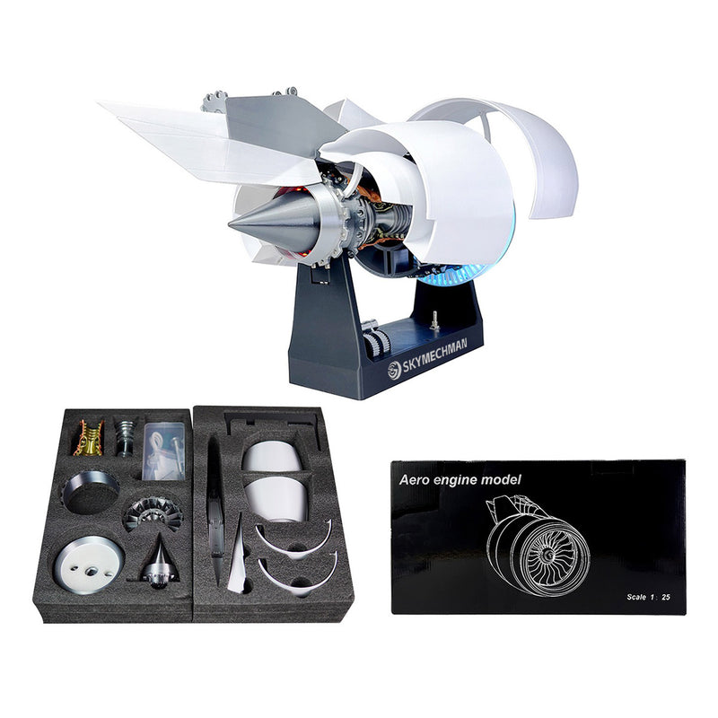 SkyMechman NTR-900 Building a 1/30 Turbofan Engine Model Kit - Build Your Own High Bypass Engine Nacelle that Works - stirlingkit