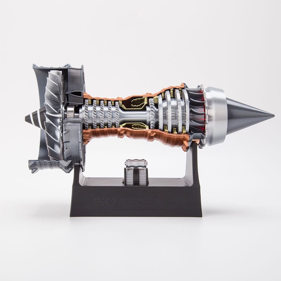 SKYMECHMAN TR900 Aircraft Turbofan Engine Model Kits 1/15 with LED Light Upgrade - stirlingkit