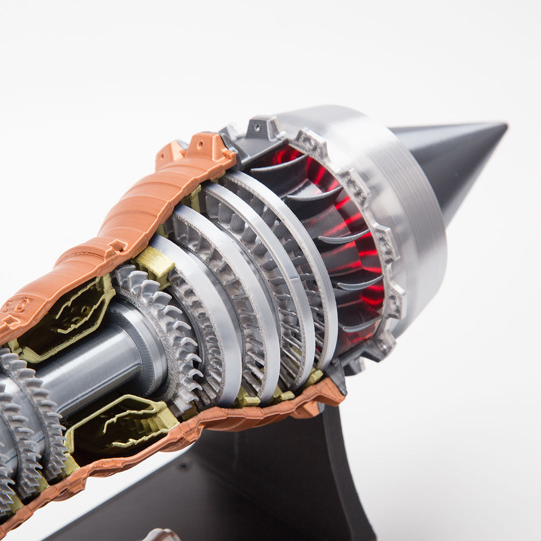 SKYMECHMAN TR900 Aircraft Turbofan Engine Model Kits 1/15 with LED Light Upgrade - stirlingkit