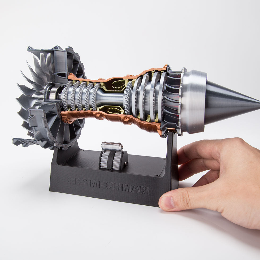 SKYMECHMAN TR900 Aircraft Turbofan Engine Model Kits 1/15 with LED Light Upgrade - stirlingkit