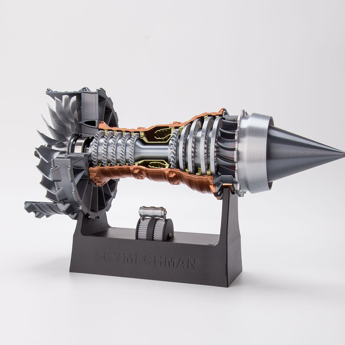 SKYMECHMAN TR900 Aircraft Turbofan Engine Model Kits 1/15 with LED Light Upgrade - stirlingkit