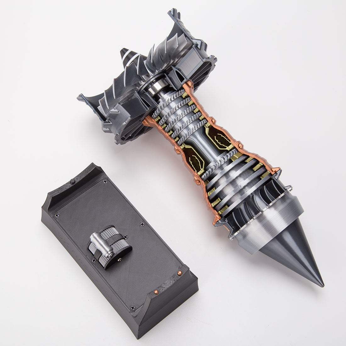 SKYMECHMAN TR900 Aircraft Turbofan Engine Model Kits 1/15 with LED Light Upgrade - stirlingkit