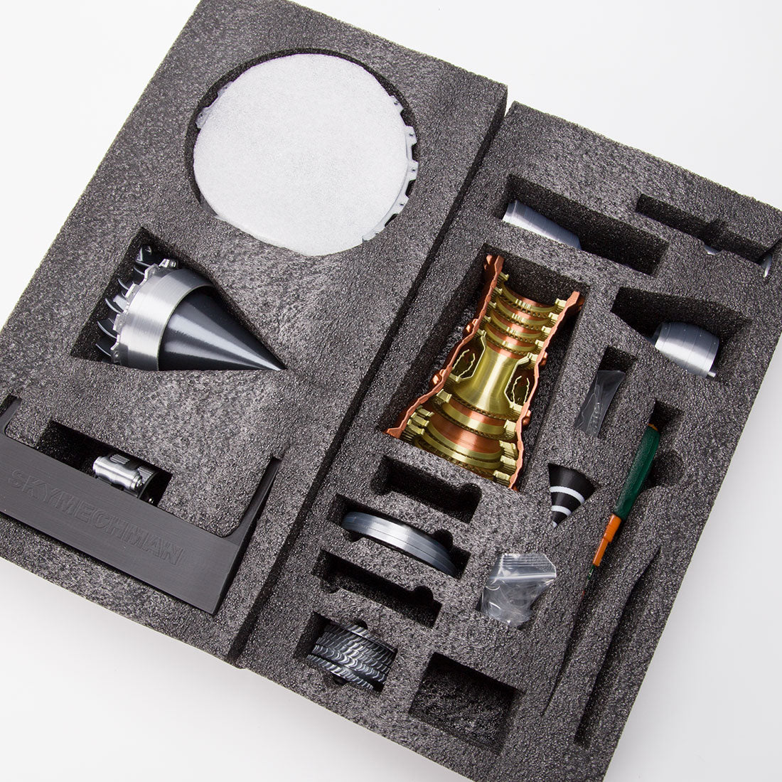 SKYMECHMAN TR900 Aircraft Turbofan Engine Model Kits 1/15 with LED Light Upgrade - stirlingkit