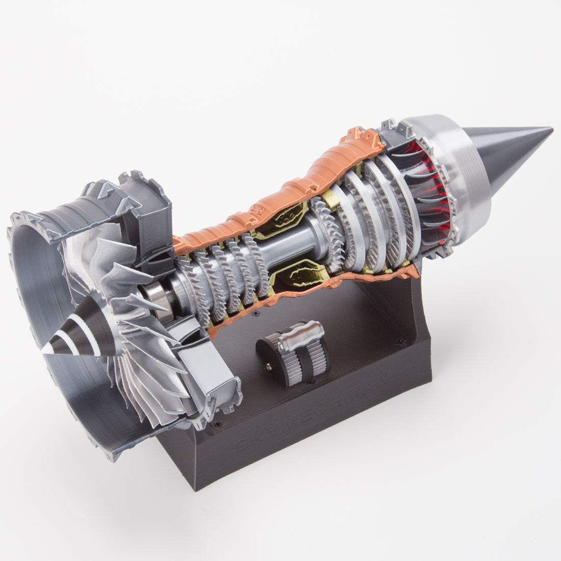 SKYMECHMAN TR900 Aircraft Turbofan Engine Model Kits 1/15 with LED Light Upgrade - stirlingkit