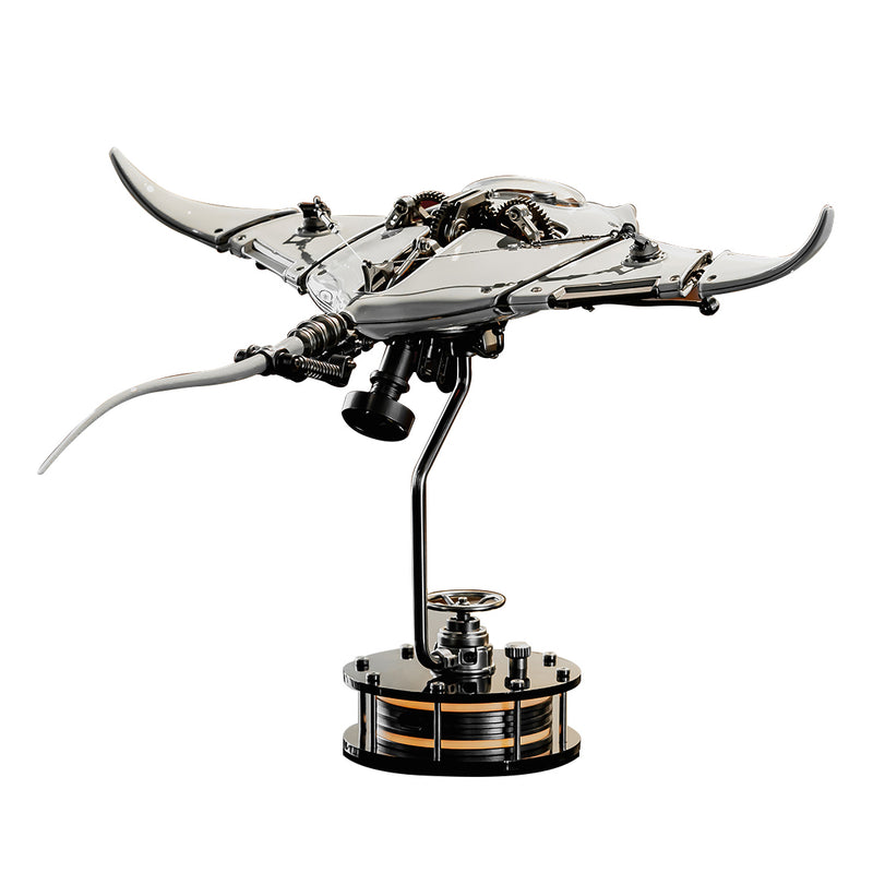 Steampunk Mobula Manta Ray Mechanical 3D Metal Model Building Kits 200+PCS - stirlingkit