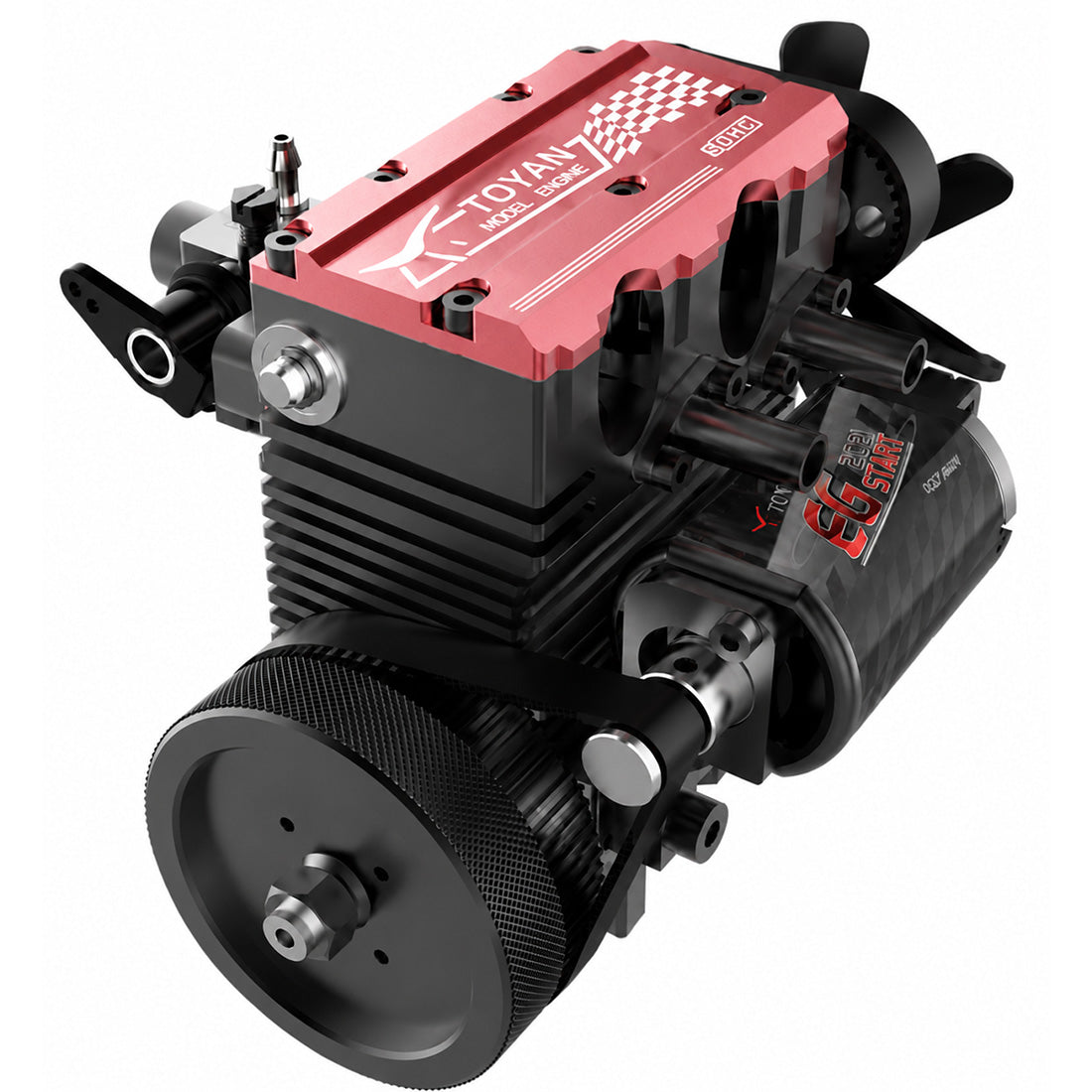 SEMTO ENGINE ST-NF2 DIY Bauen Sie einen lauffähigen Nitro-4-Takt-2-Zylinder-Motorbausatz - FS-L200AC 