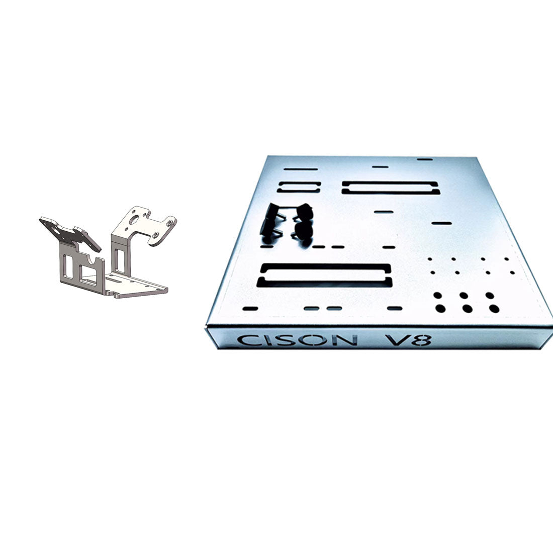 Aluminum Alloy Metal Engine Base Display Stand for CISON V8 Engine Model - stirlingkit