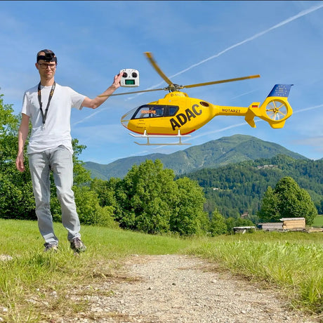 FLYWING EC135 470 Class RC Helicopter ADAC 6CH 2.4G with H1 Flight Controller & GPS - stirlingkit