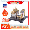 RETROL DIY Steam Beam Engine Model with Boiler & Centrifugal Flyball Governor Model Assembly Kit - stirlingkit