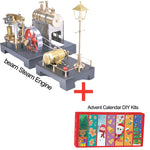RETROL DIY Steam Beam Engine Model with Boiler & Centrifugal Flyball Governor Model Assembly Kit - stirlingkit