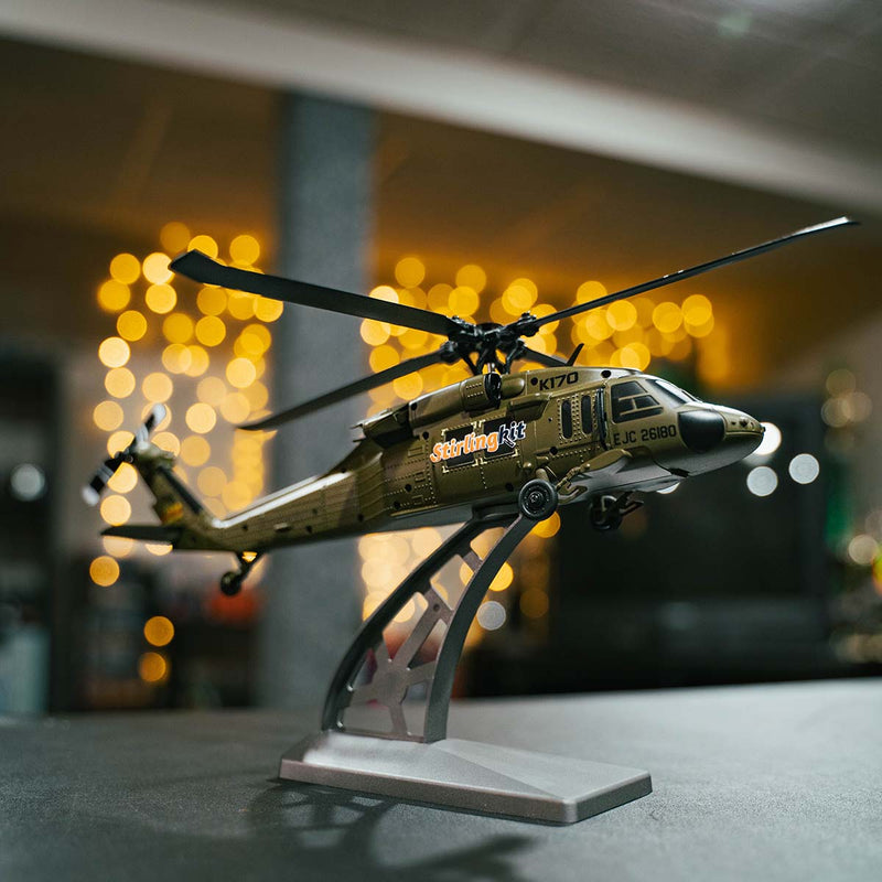 WLTOYS XK 170 Blackhawk UH-60L RC Helicopter With Landing Pad and Display Stand K170 - stirlingkit