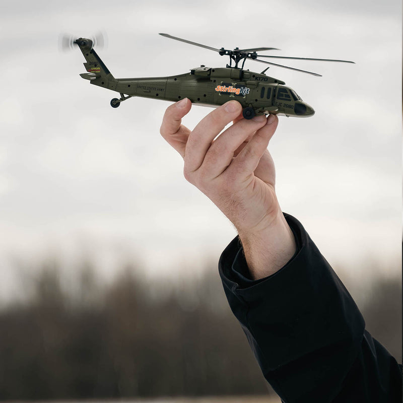 WLTOYS XK 170 Blackhawk UH-60L RC Helicopter With Landing Pad and Display Stand K170 - stirlingkit