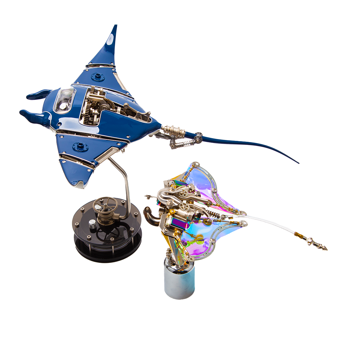 Steampunk Mobula Manta Ray Mechanical 3D Metal Model Building Kits 200+PCS - stirlingkit
