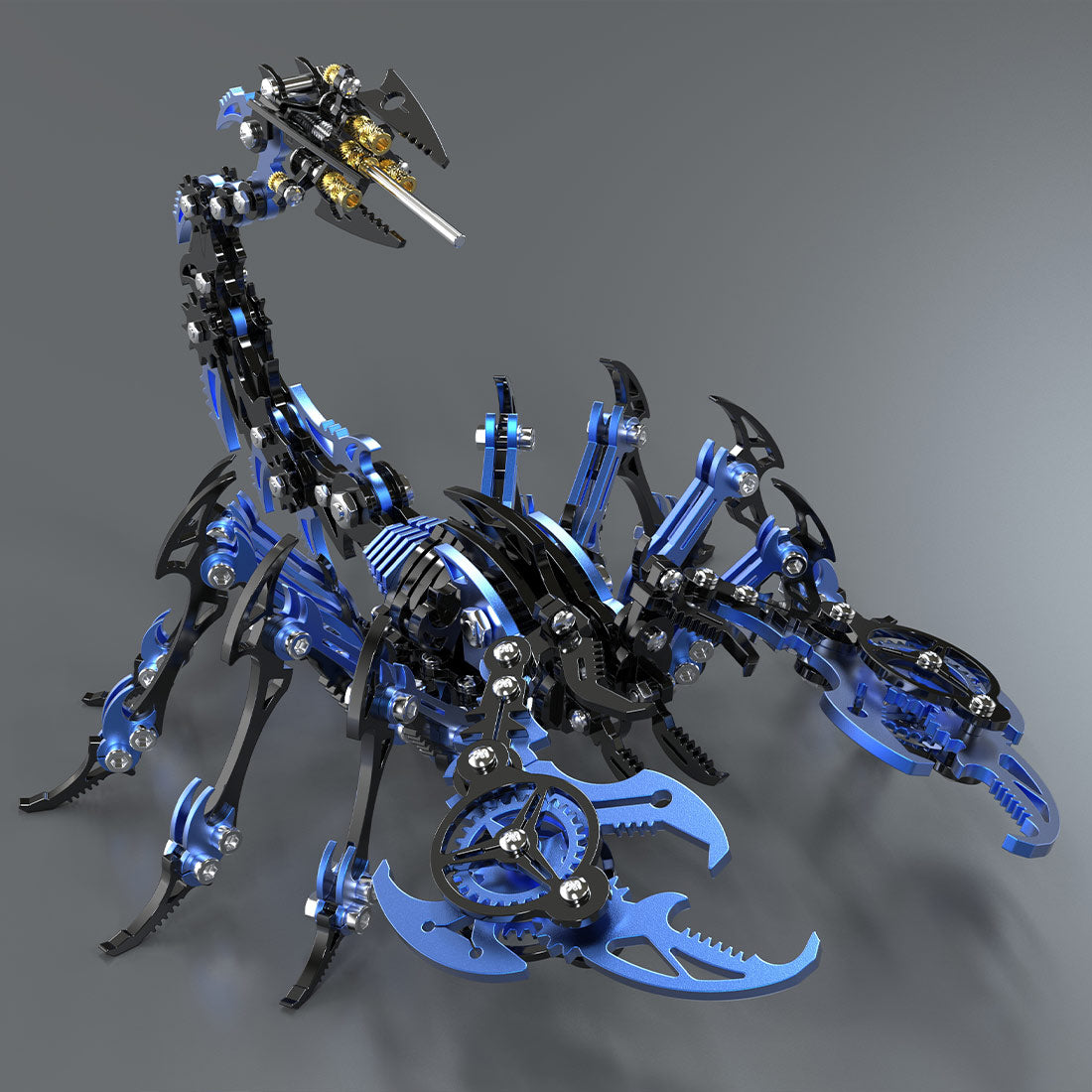 Black & Golden 3D Stainless Steek DIY Scorpion Metal Model Kits - stirlingkit
