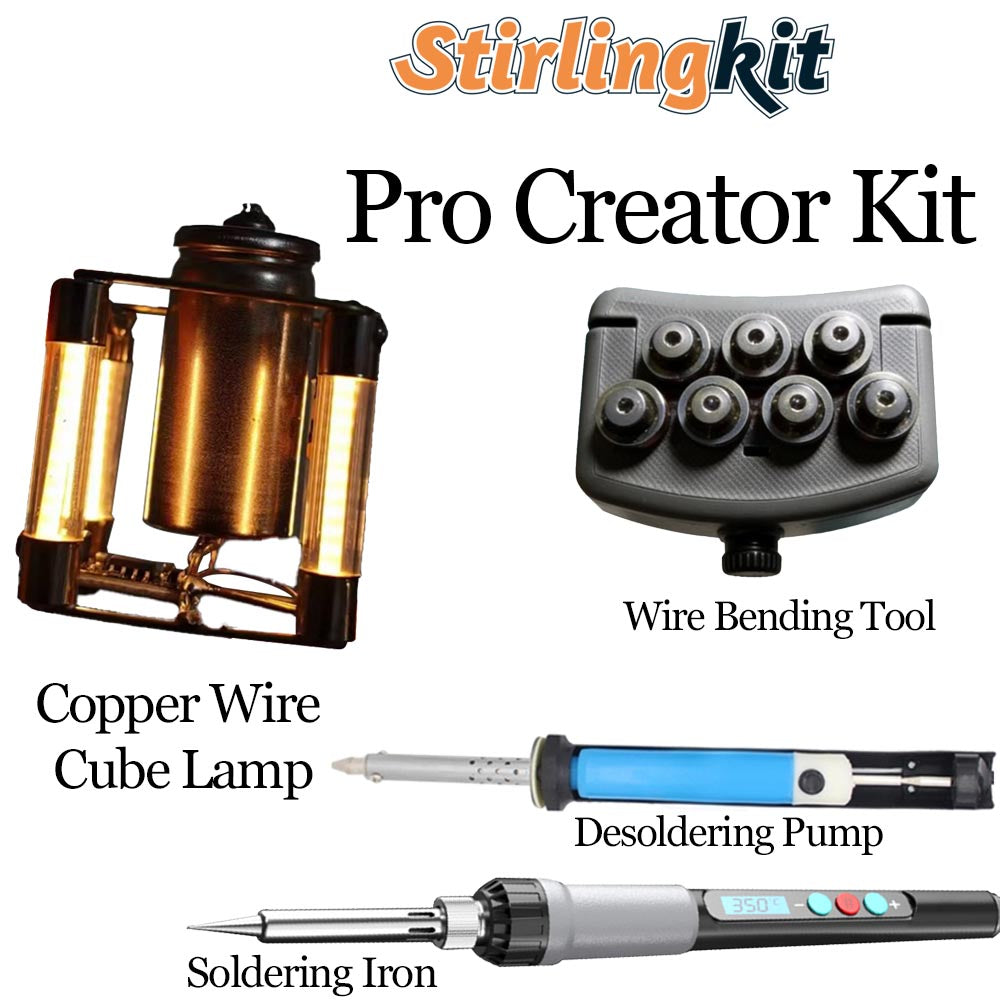 Build Your Own Copper Wire Cube Lamp DIY Circuit Sculpture Minimalist Decor Light - stirlingkit