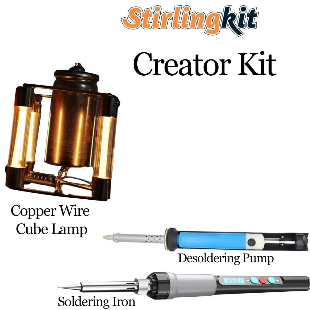 Build Your Own Copper Wire Cube Lamp DIY Circuit Sculpture Minimalist Decor Light - stirlingkit