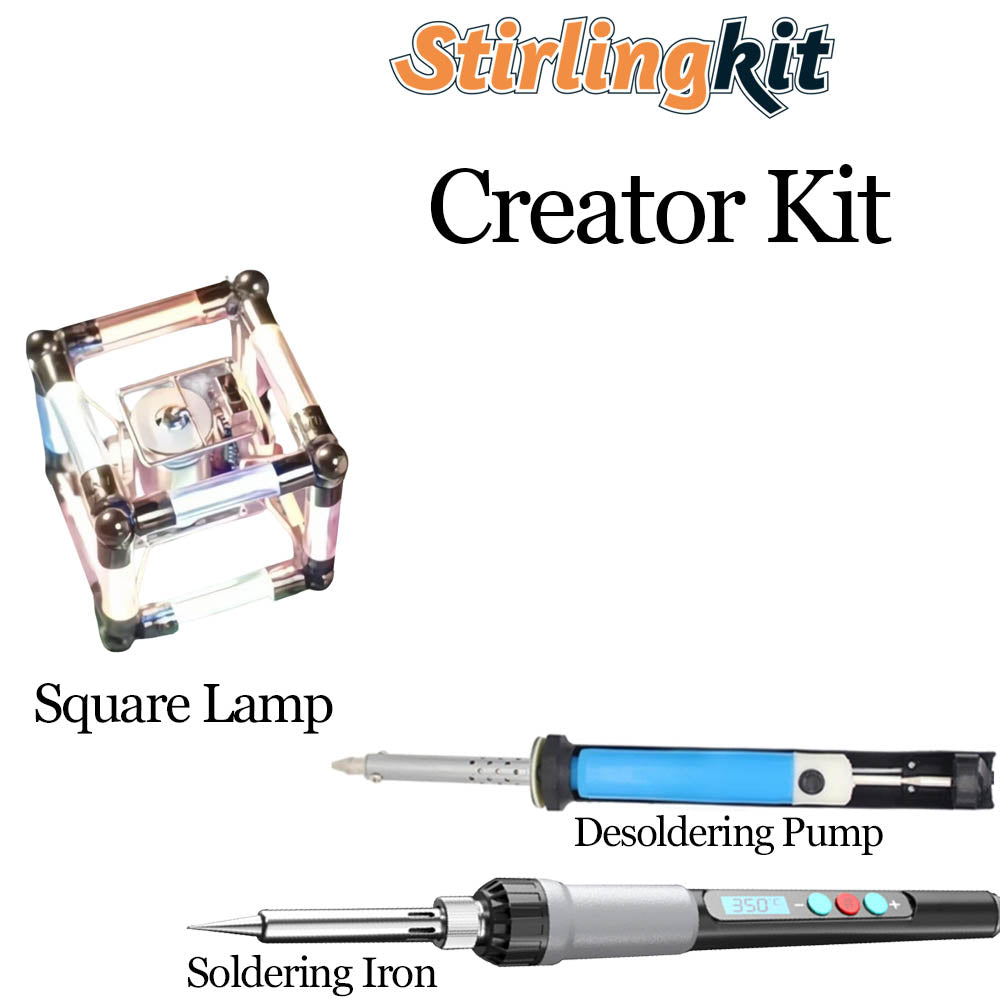 Build Your Own Cube decor Lamp from Glass Fuses Circuit Sculpture Kits - stirlingkit