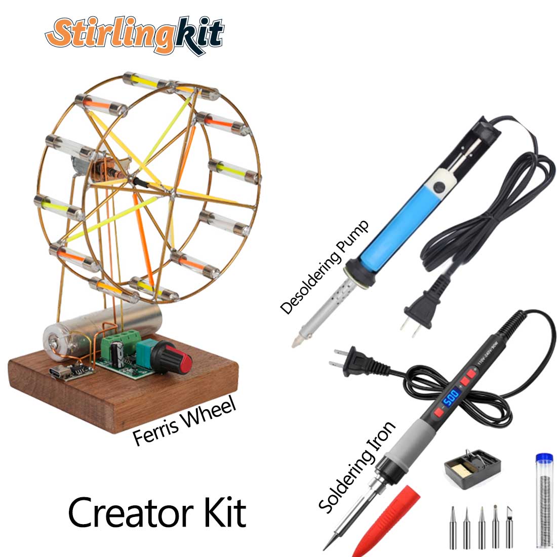 Build Your Own London Ferris Wheel Model Kits Circuit Sculpture Model - stirlingkit