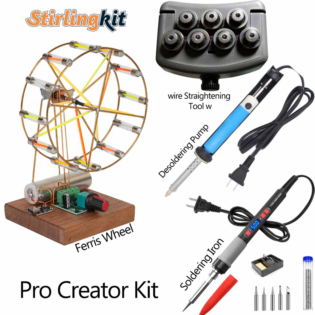 Build Your Own London Ferris Wheel Model Kits Circuit Sculpture Model - stirlingkit