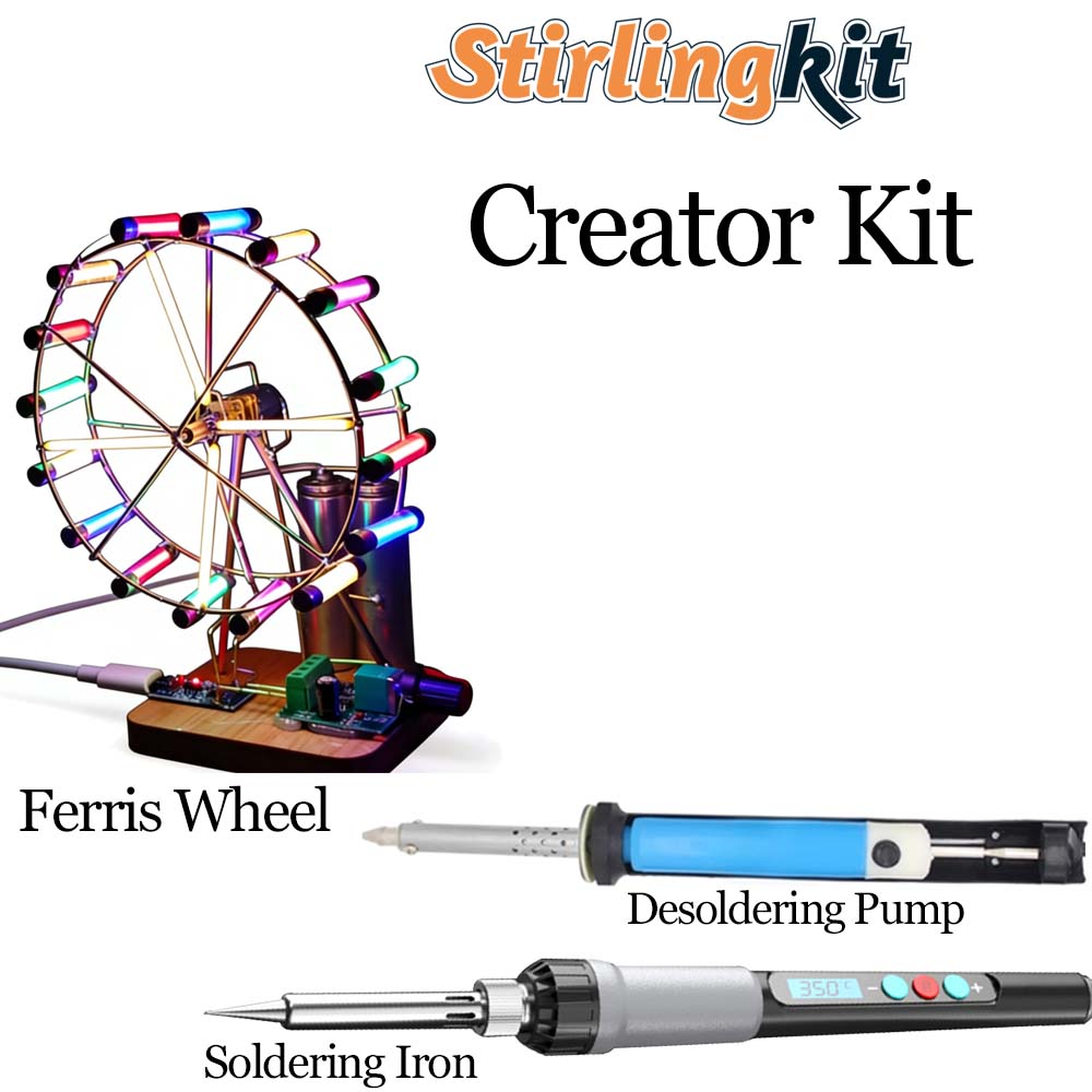Build Your Own Ferris Wheel Model Kits Circuit Sculpture Model - stirlingkit