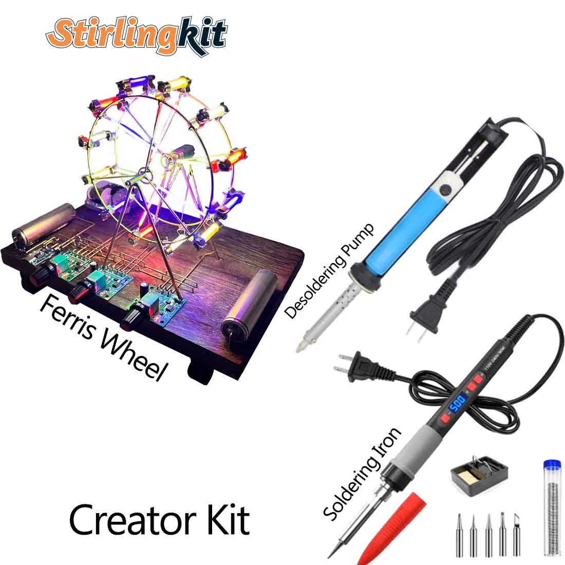 Build Your Own London Ferris Wheel Model Kits Circuit Sculpture Model - stirlingkit