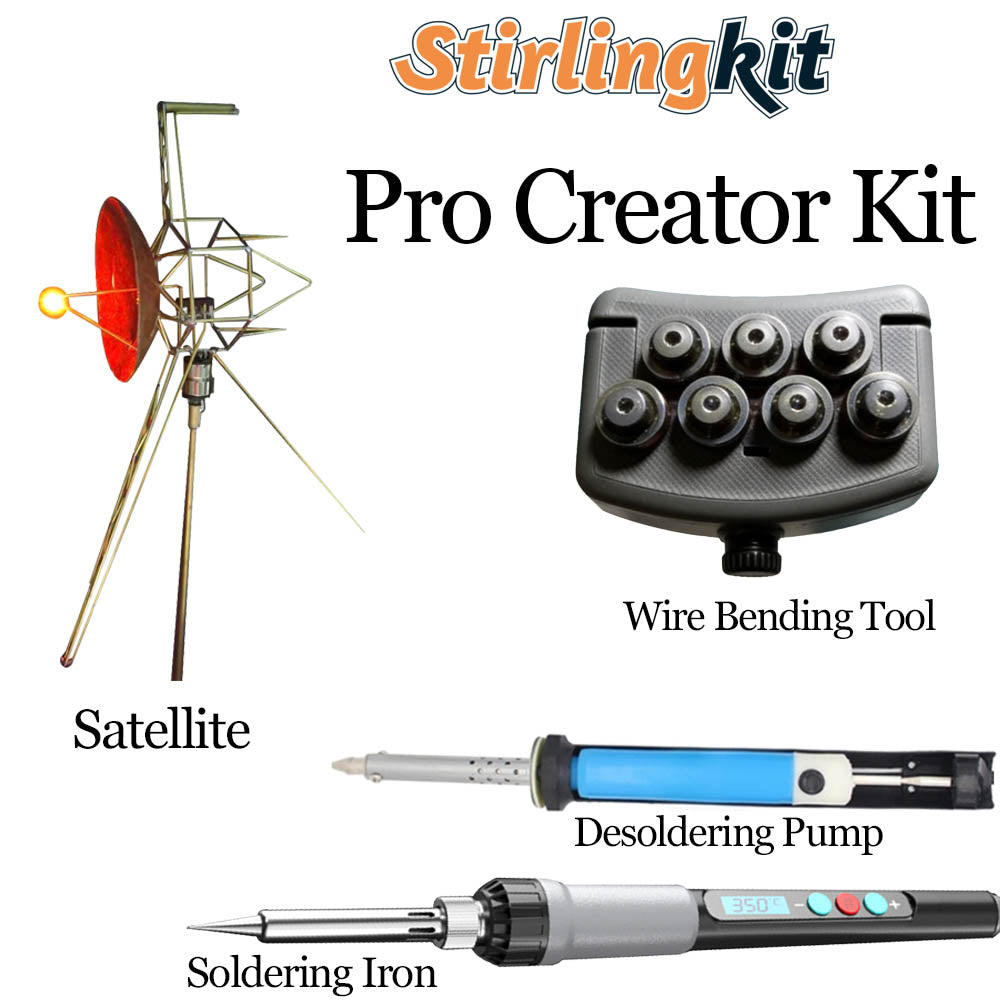 Build Your Own Sci-fi Satellite LED Circuit Sculpture Model Kits - stirlingkit